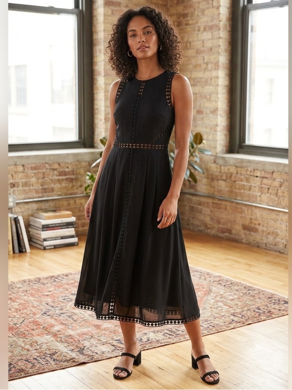 Ann Taylor Dress size 4 New with Tags Lace Trim Prom party formal casual midi